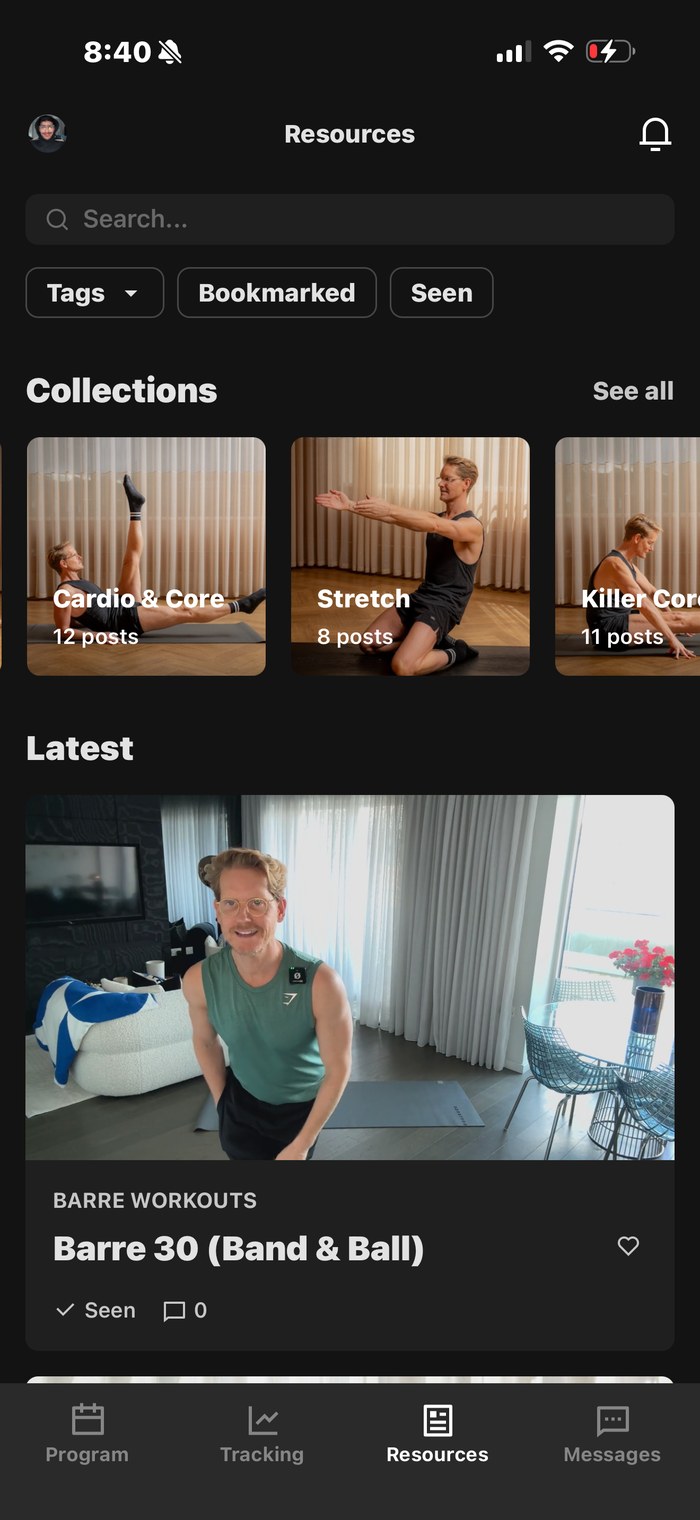 BodbyRod app — workout library